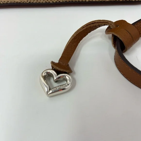 BRIGHTON Jojo Straw Organizer Crossbody Bag Natural EUC - Picture 2 of 8